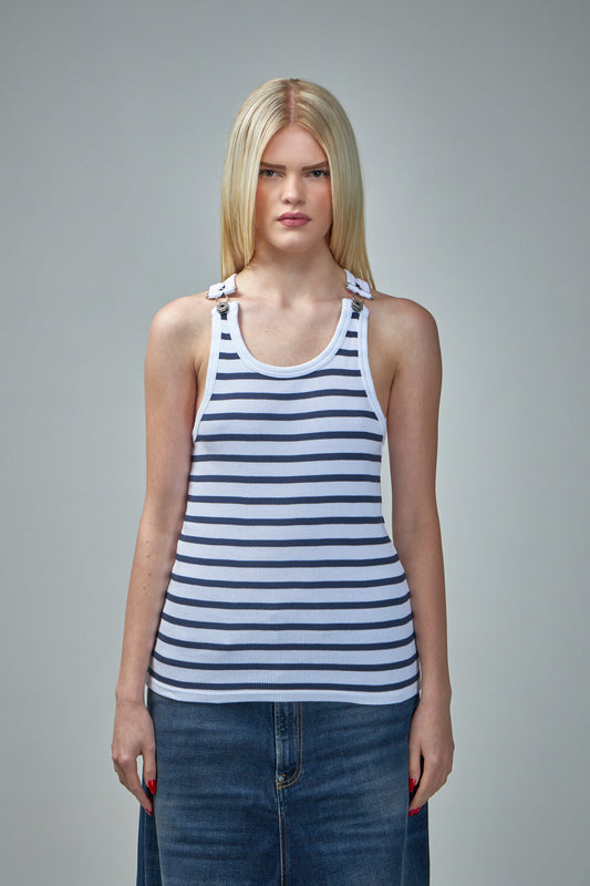 "The Strapped Marinière" Tank Top