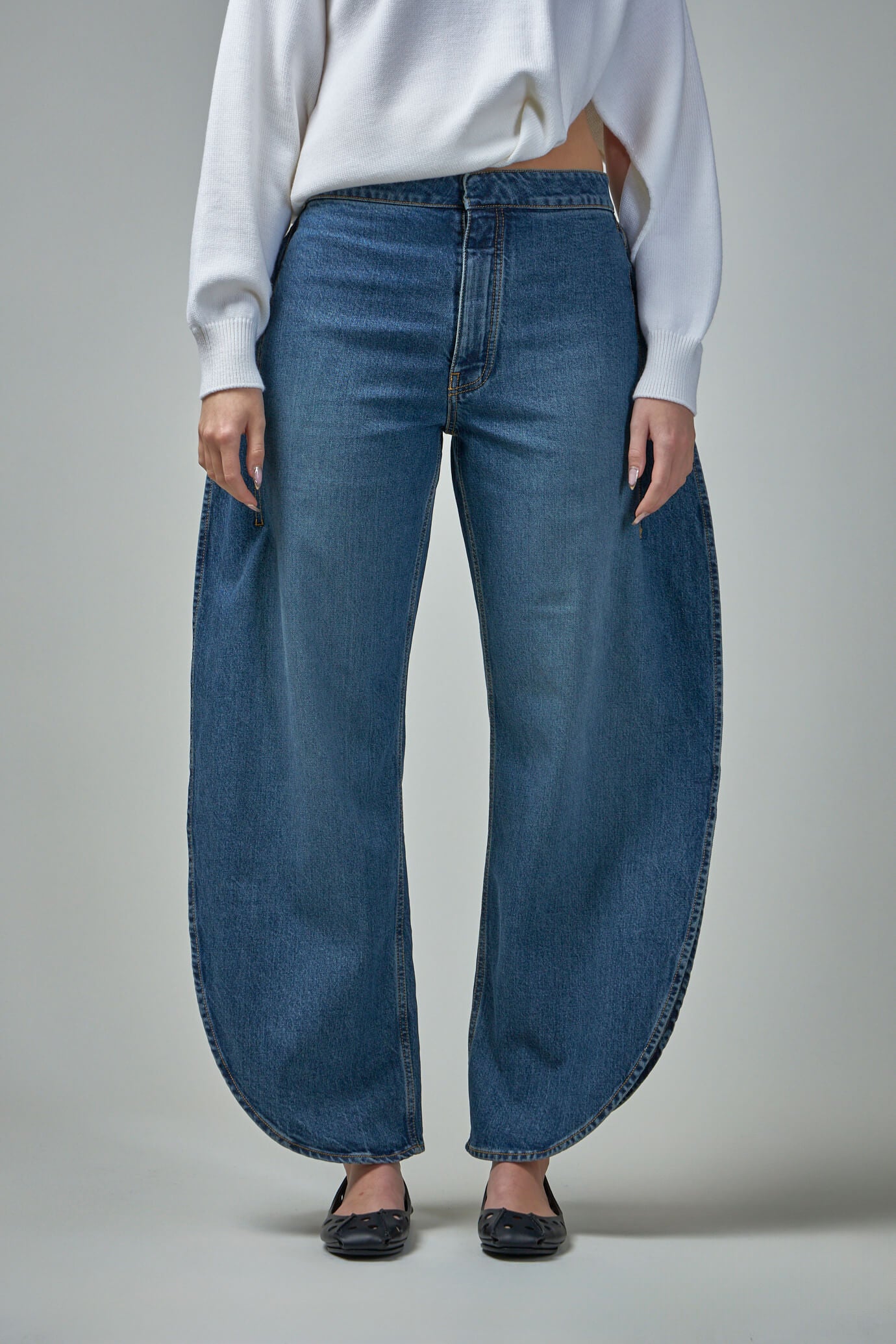 Round Jeans Stone Denim