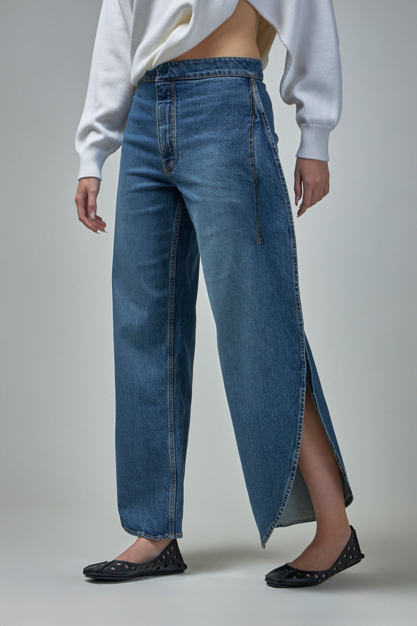 Round Jeans Stone Denim