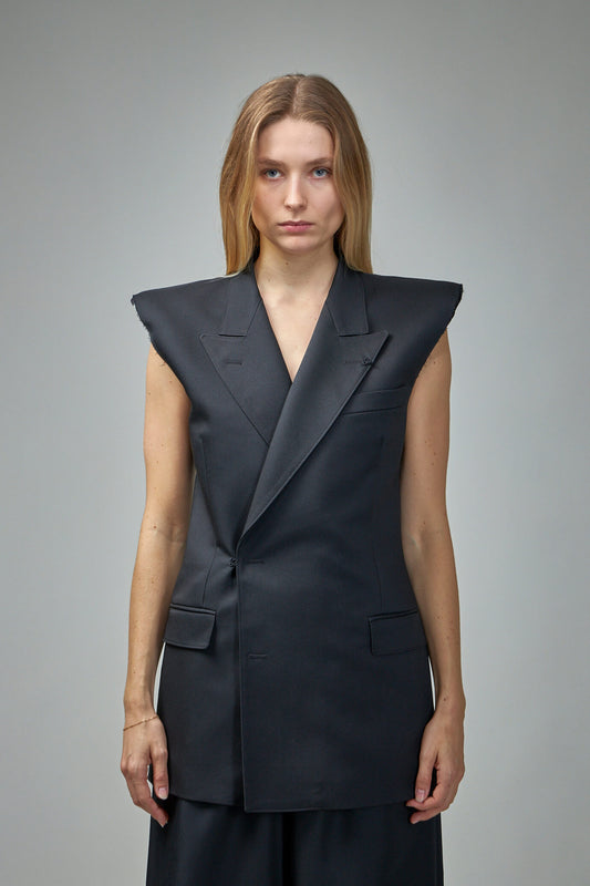 Raw-cut Edge Gilet