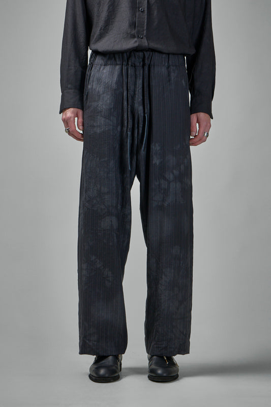 EV8P13  Handmade Relaxed-fit Straight Leg Tailored Elastic Waist Drawstring Trouser