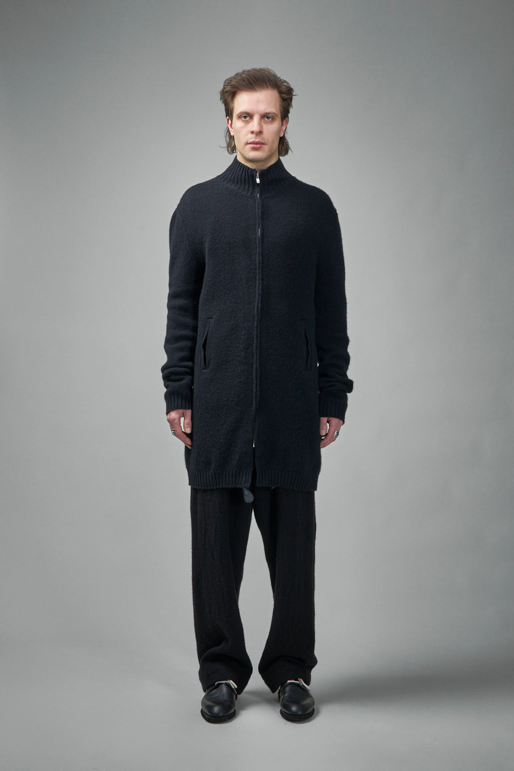 Pure Cariaggi Yarn Cashmere Long Knit Cardigan