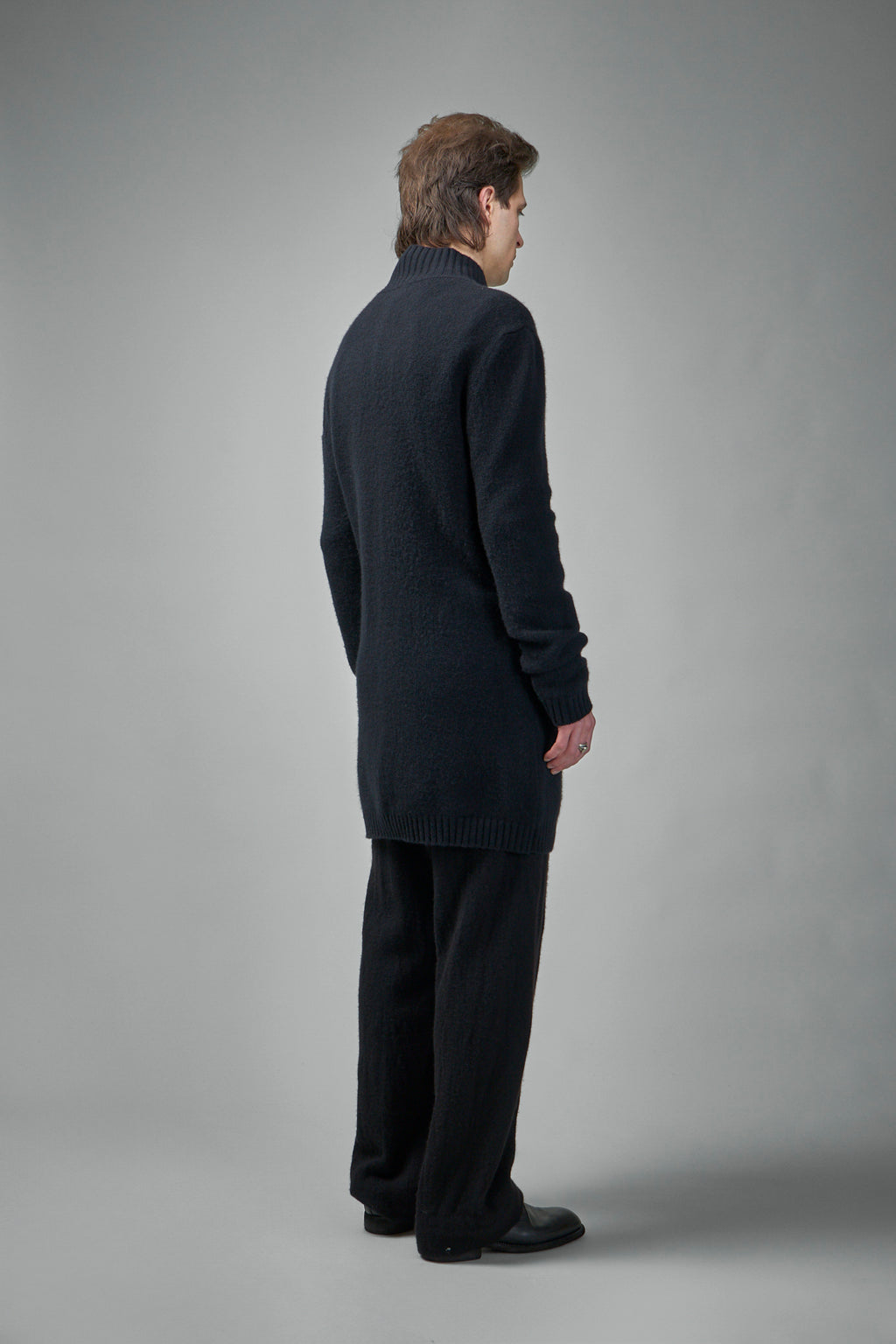 Pure Cariaggi Yarn Cashmere Long Knit Cardigan