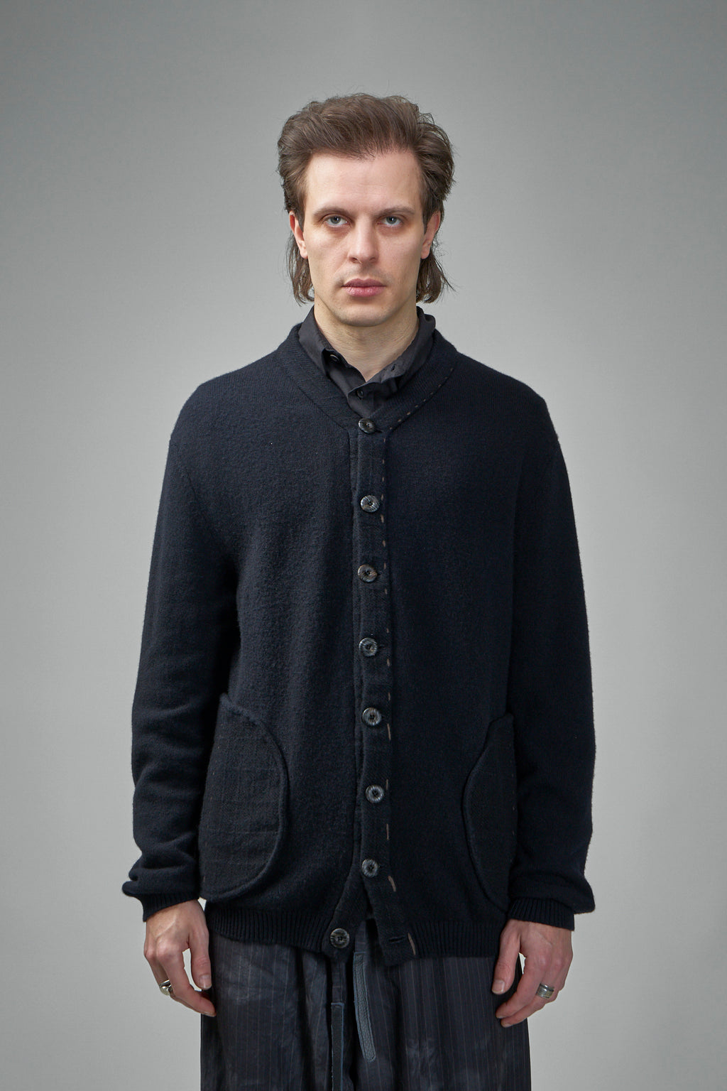 8 Button-Front V-Neck Cardigan Sweater