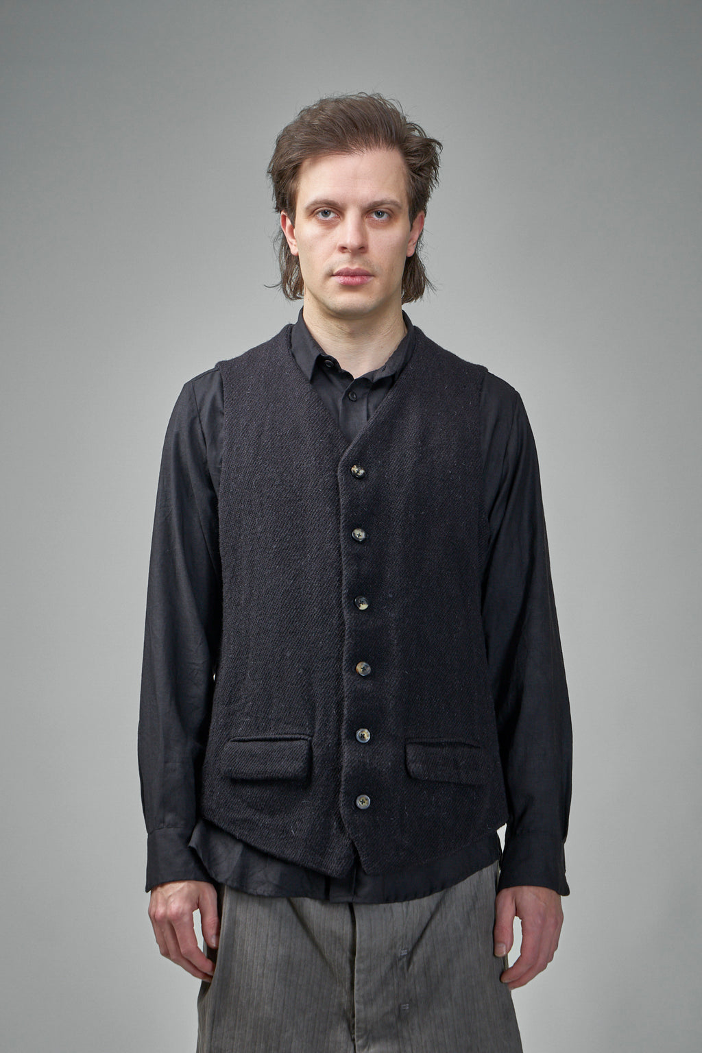 Single Breasted 6-Buttons Central, Single Vent Waistcoat