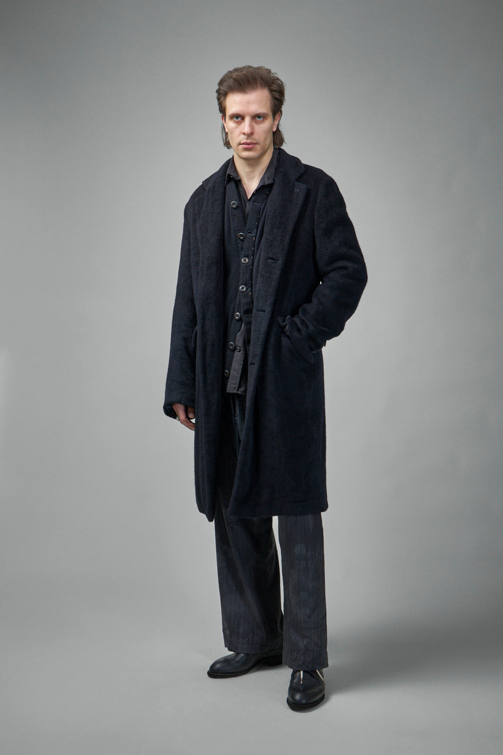 Pure Alashan Cashmere 3-ply Fully-Lined Como Silk Long Coat