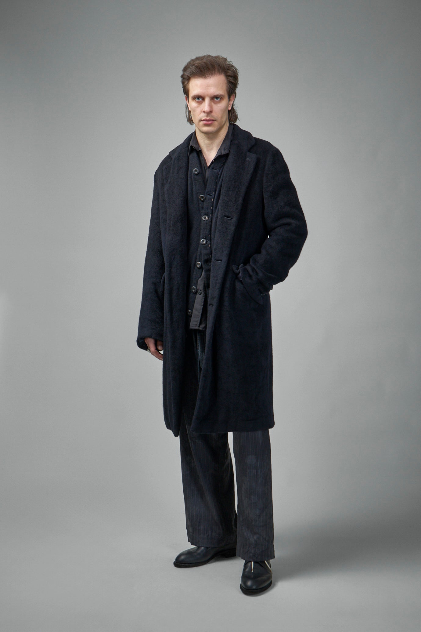 Pure Alashan Cashmere 3-ply Fully-Lined Como Silk Long Coat