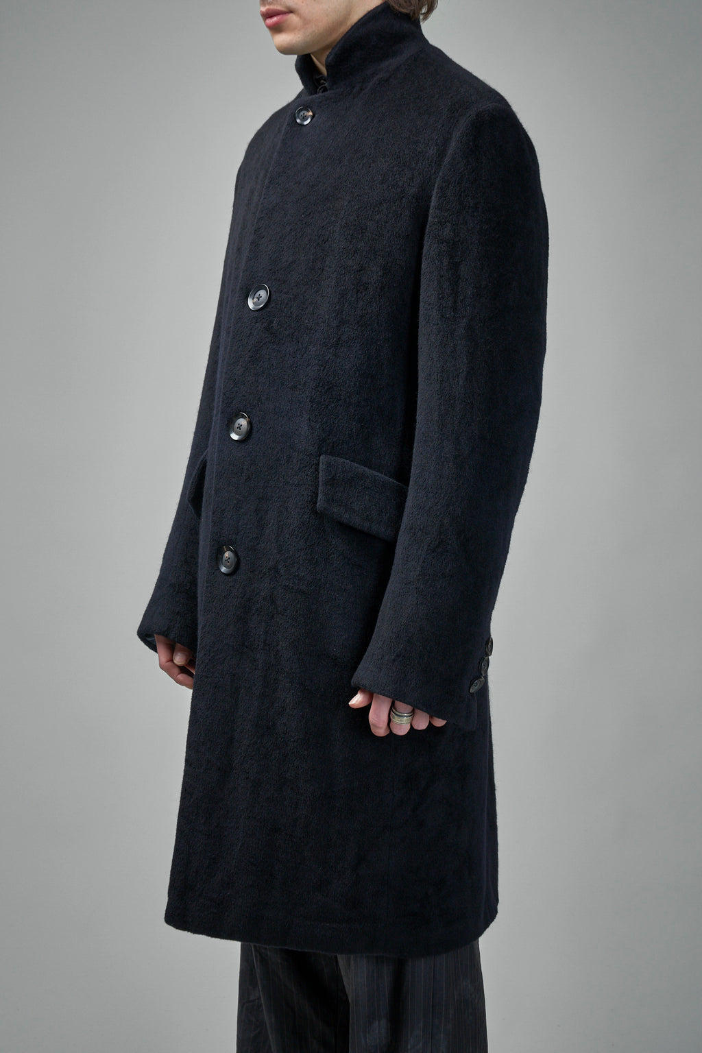 Pure Alashan Cashmere 3-ply Fully-Lined Como Silk Long Coat