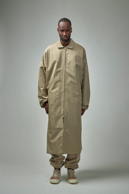 Textured Nylon Trench