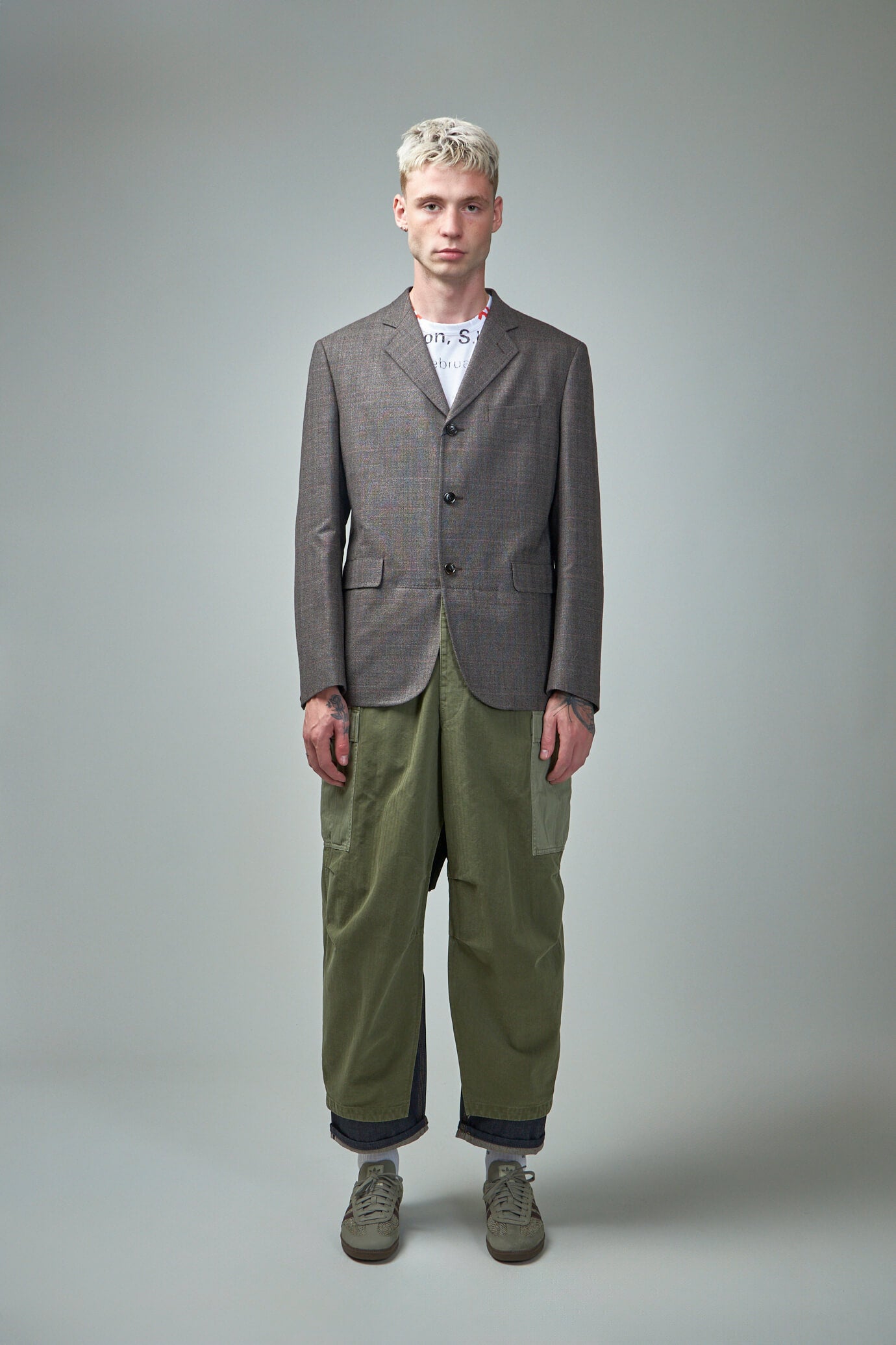 Men's Wool Check Coat