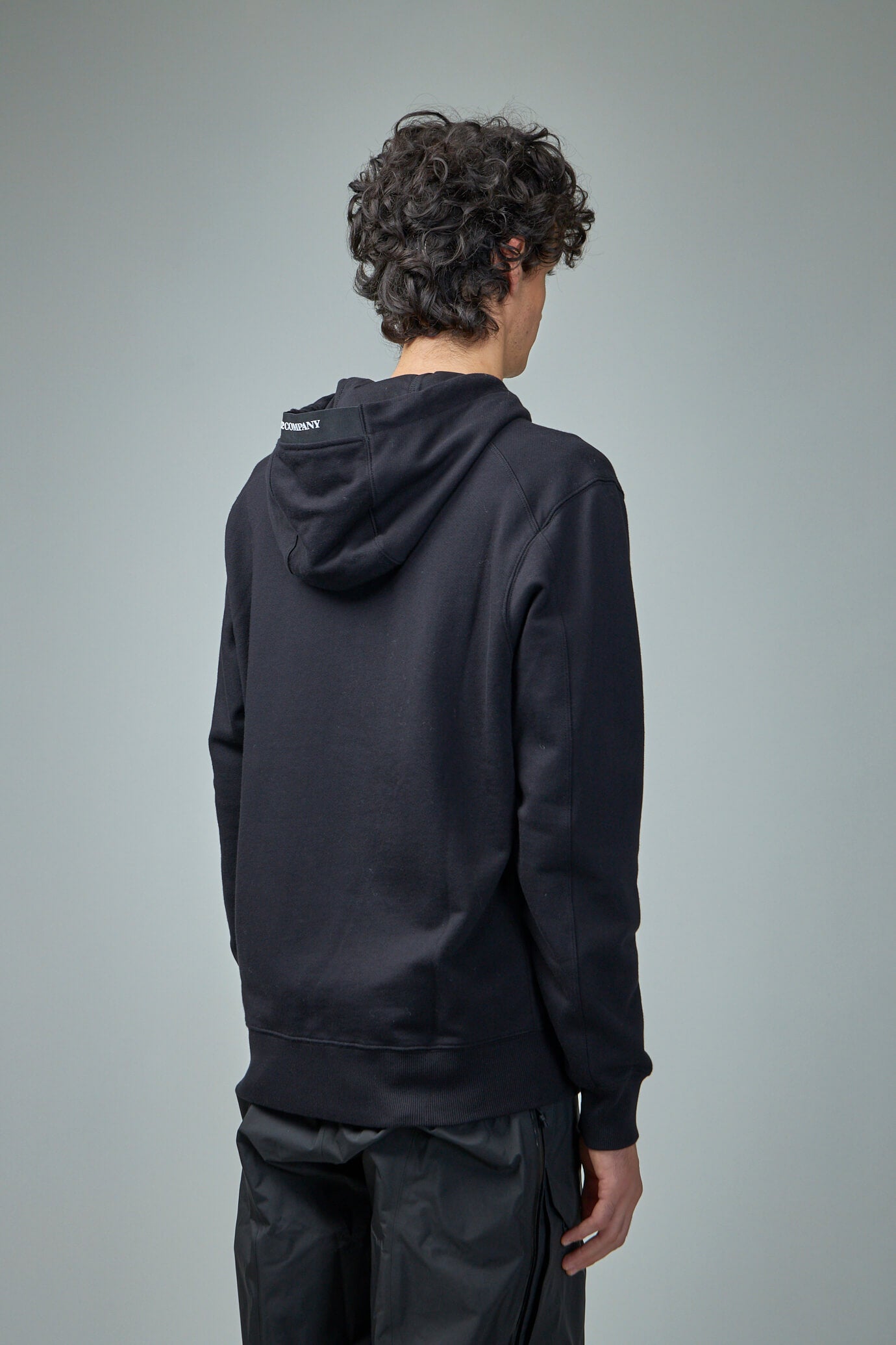 Diagonal Raised Fleece Lens Hooded Sweatshirt