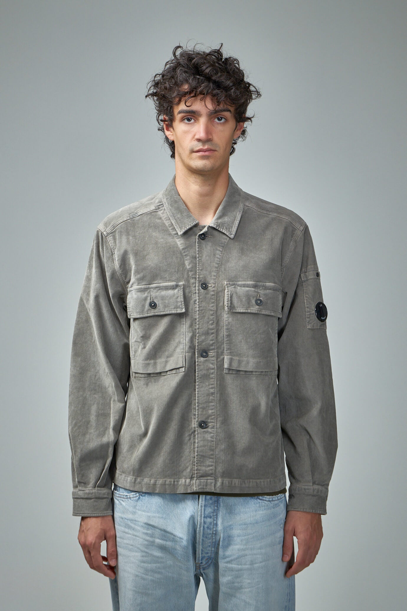 Corduroy Buttoned Utility Overshirt