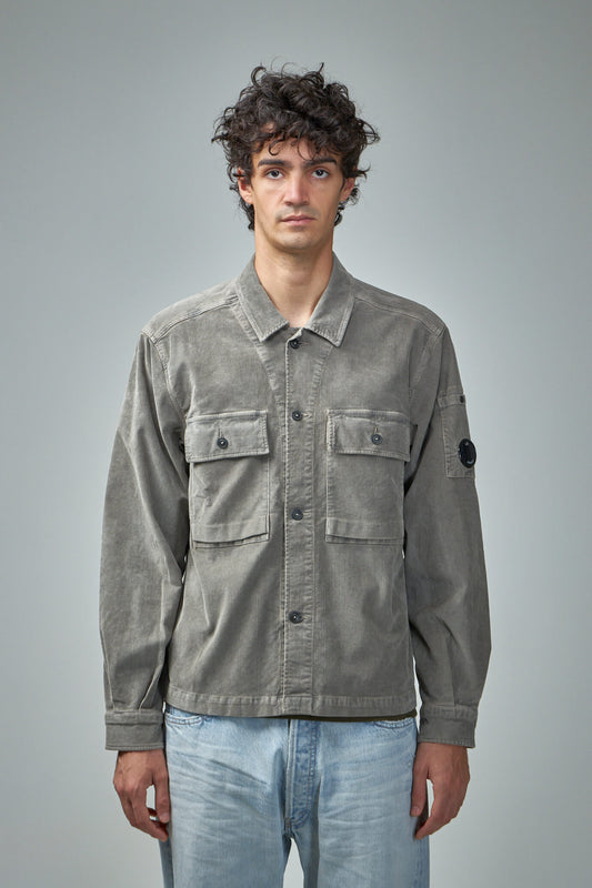 Corduroy Buttoned Utility Overshirt