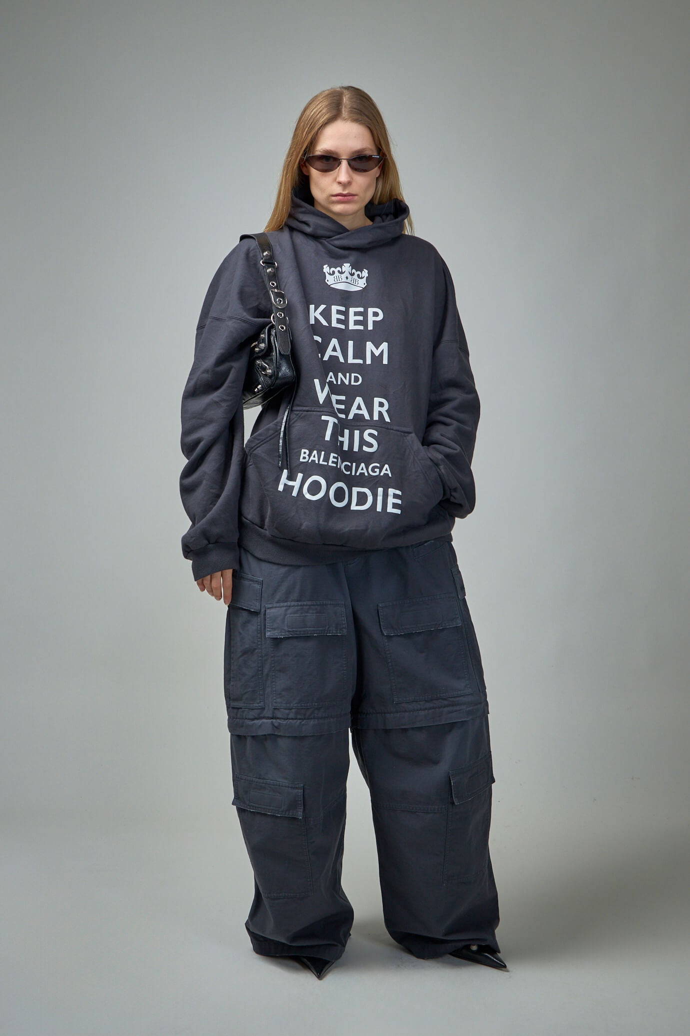 Keep Calm Large Fit Hoodie