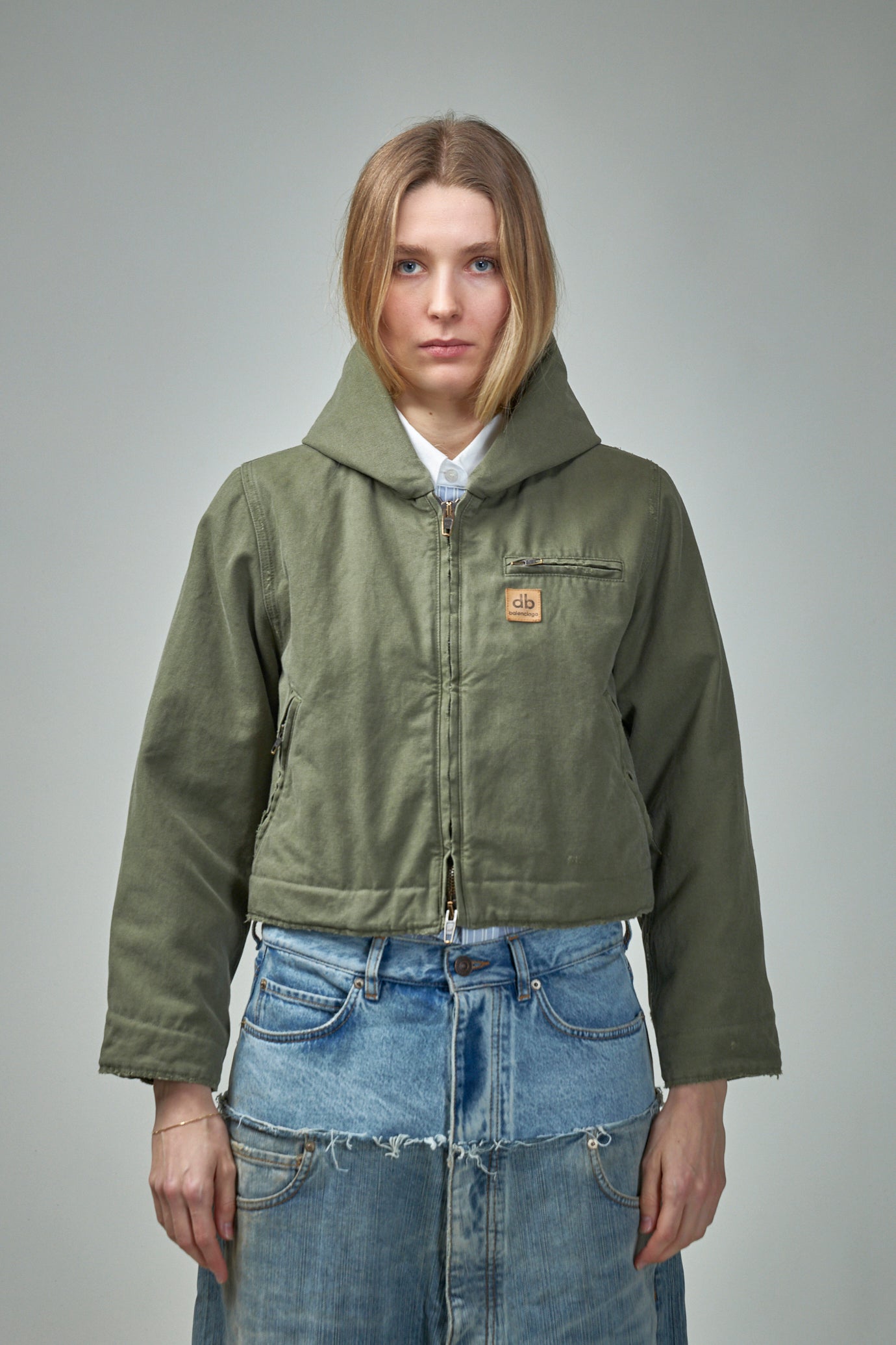 Shrunk Hooded Workwear Parka