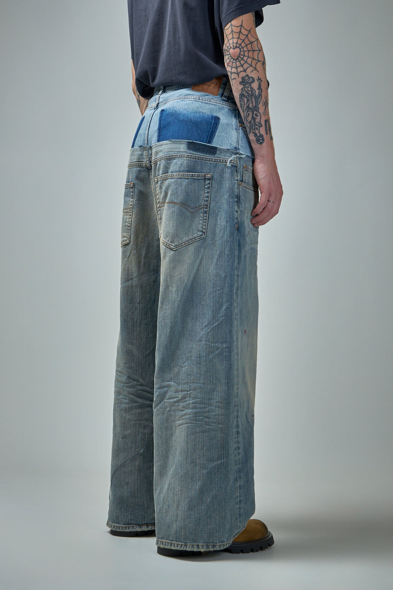 Cut-Up Baggy Pants