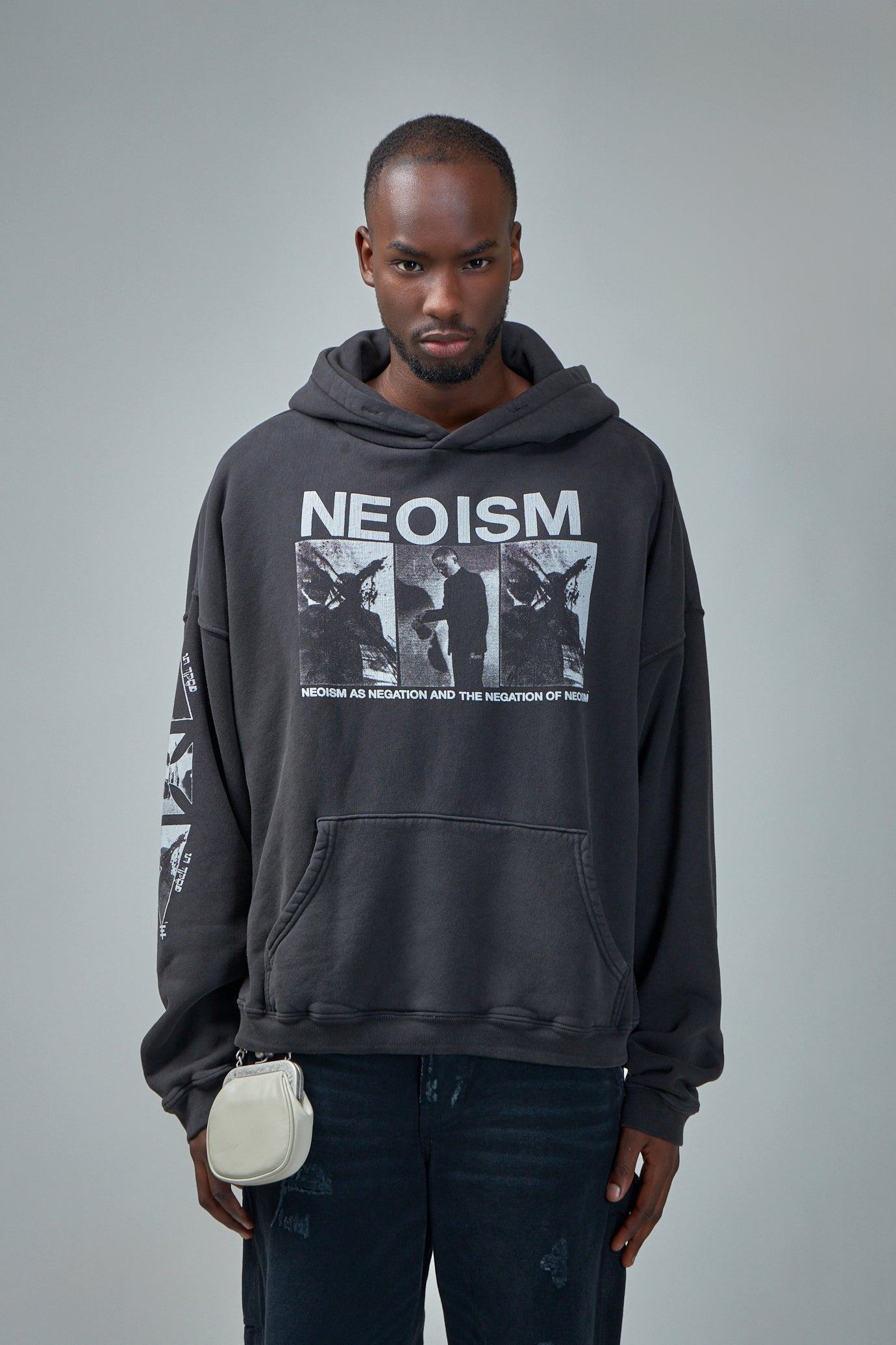 Neoism Faded Black Hoodie