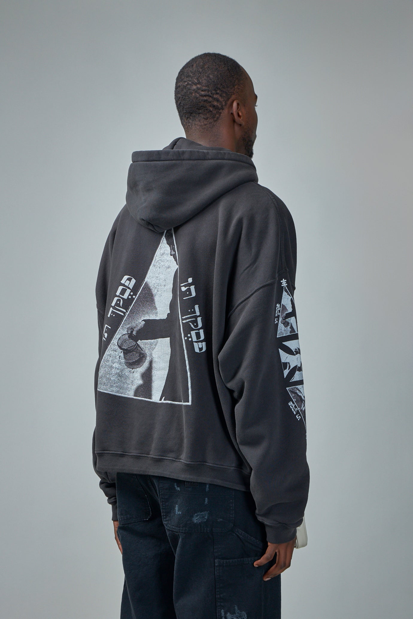 Neoism Faded Black Hoodie