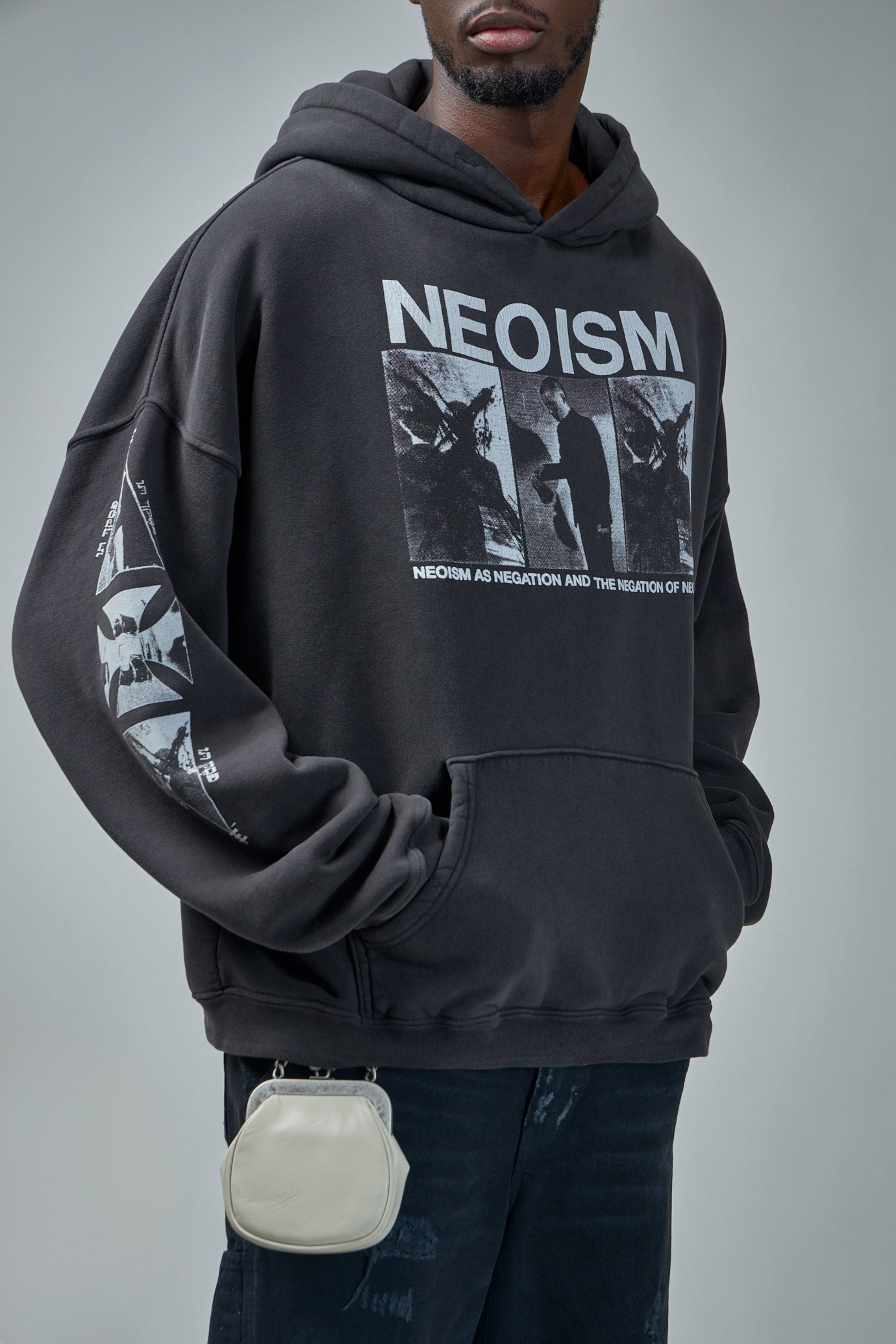 Neoism Faded Black Hoodie