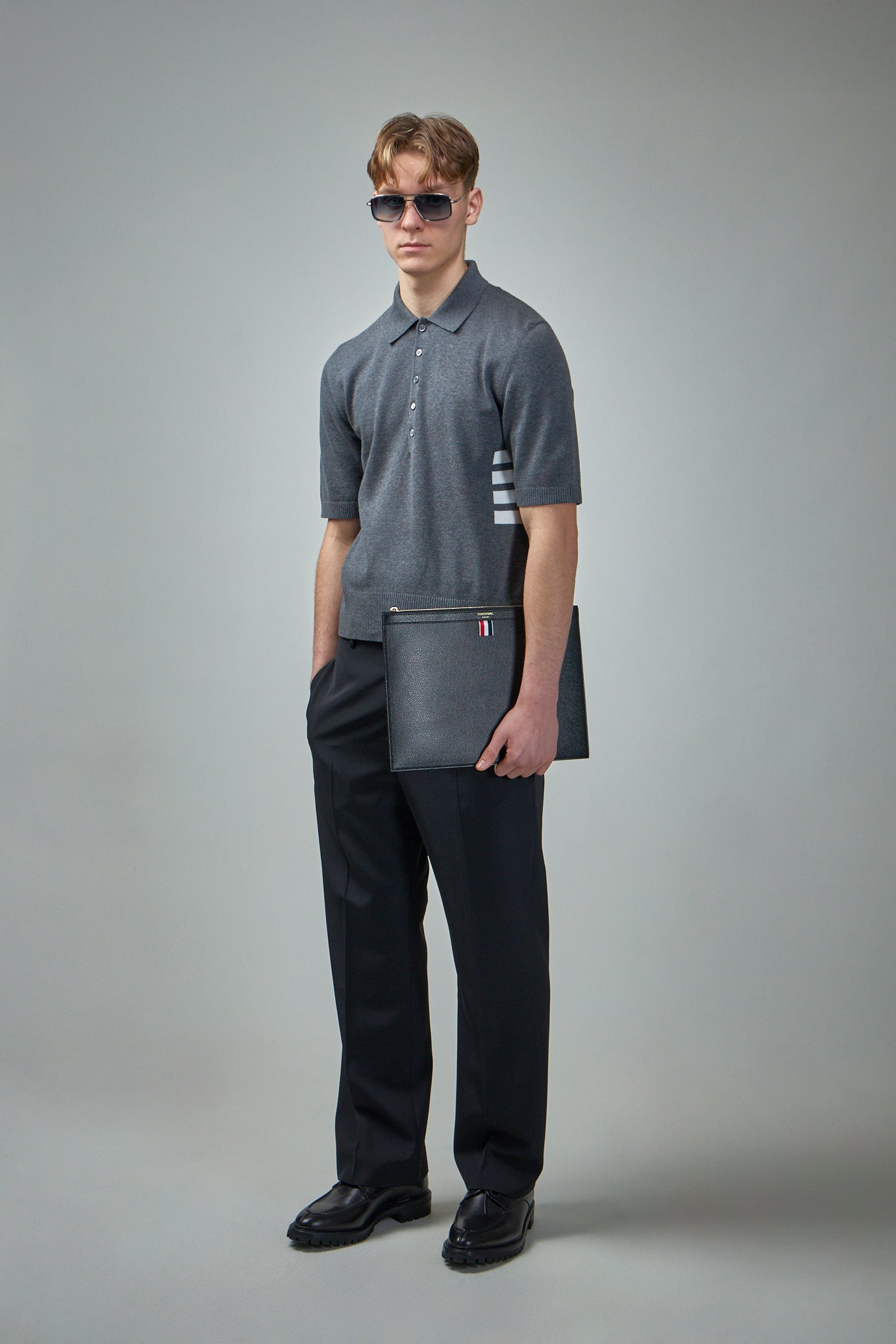 Cotton 4 Bar Relaxed Fit Polo