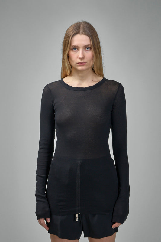 Geripptes Langarm-T-Shirt