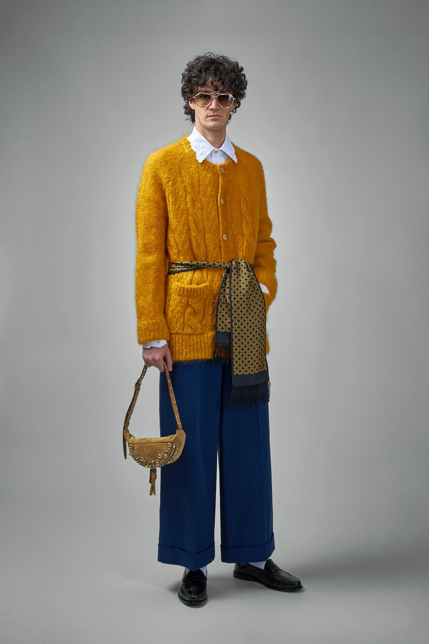 Mohair-Blend Cardigan