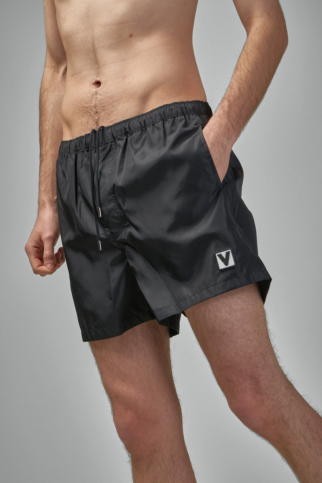 Nylon Swimsuit with Chez Valentino Patch