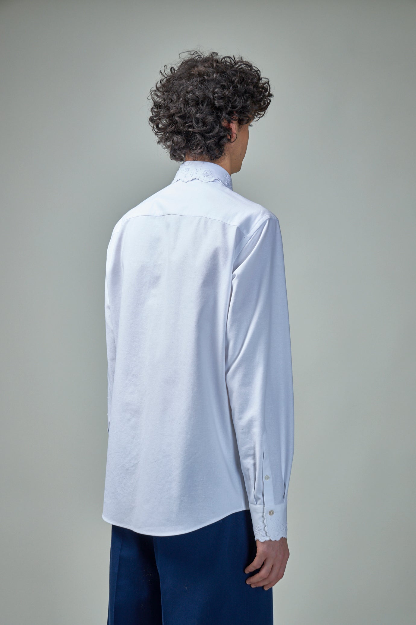 Oxford Shirt with Camicia Maniche Lunghe Embroideries