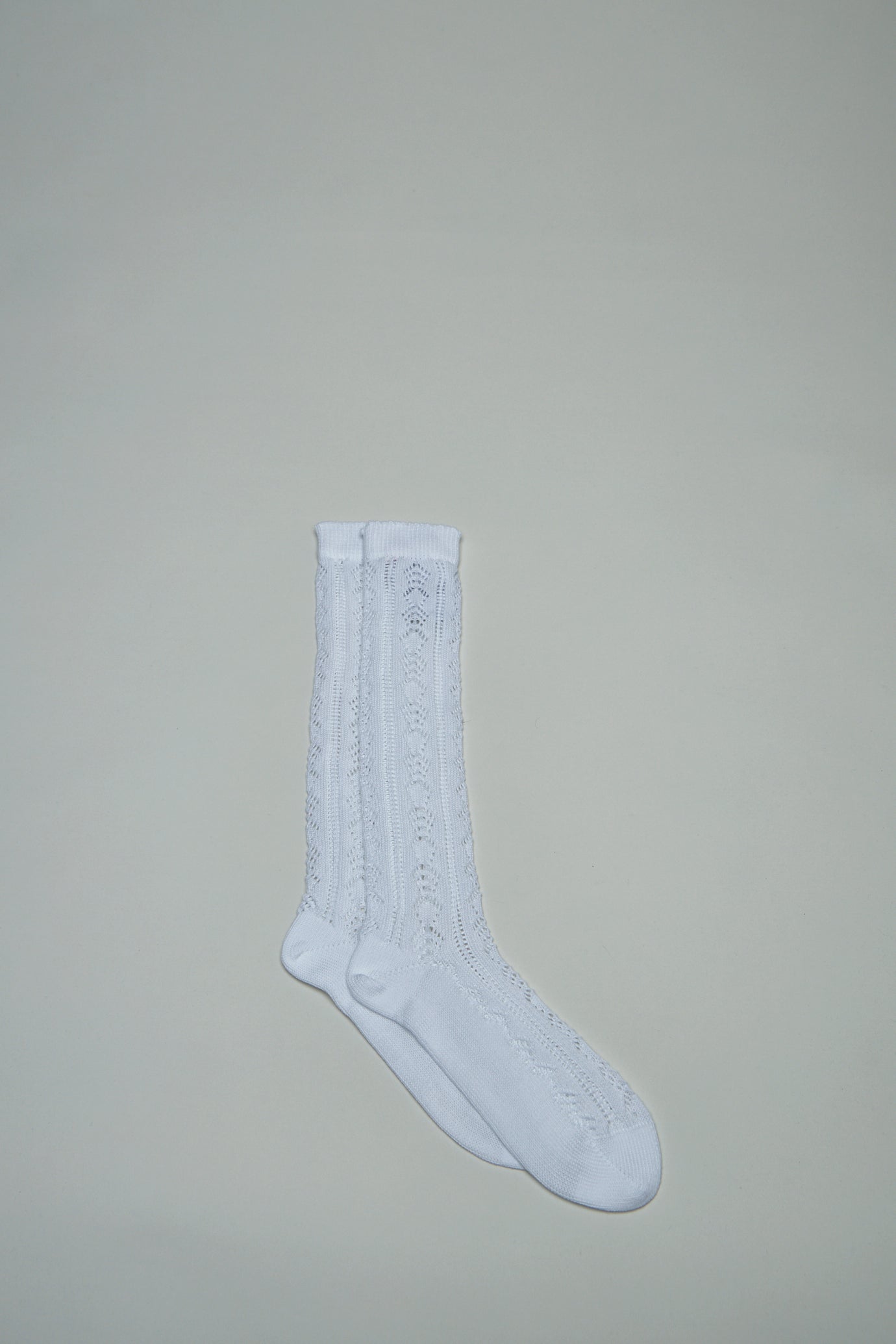 Perforated Cotton Socks with V-Logo