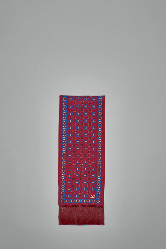 Chamber Silk Bandeau Scarf with Fringe