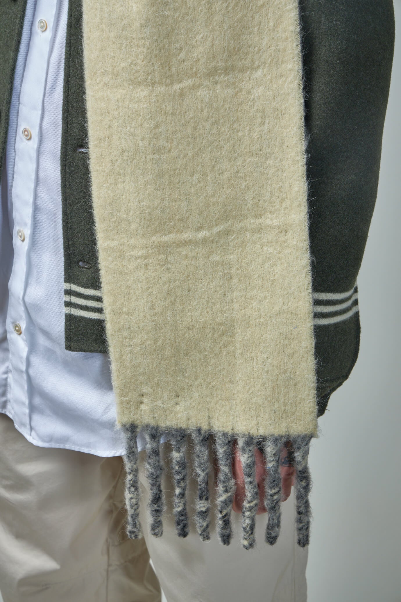 Reversible Logo Alpaca Wool Blend Scarf