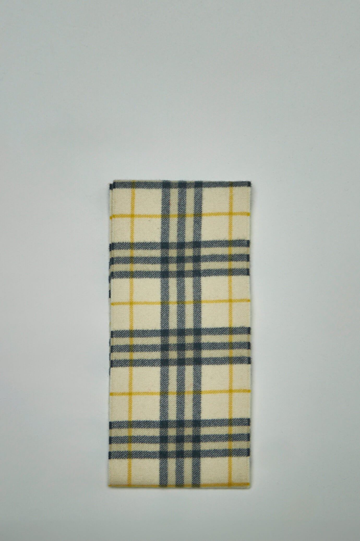 Narrow Check Cashmere Scarf