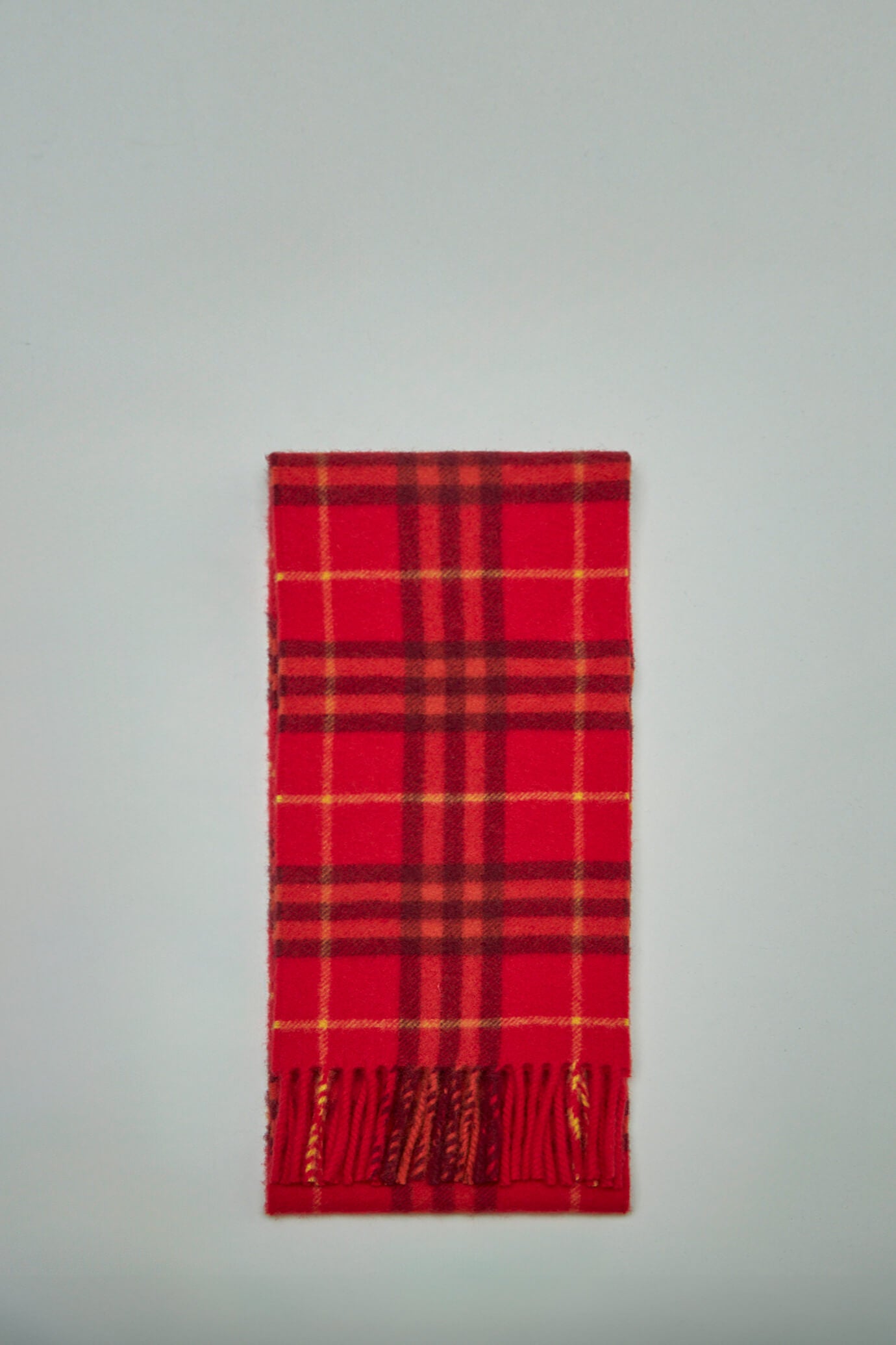 Narrow Check Cashmere Scarf