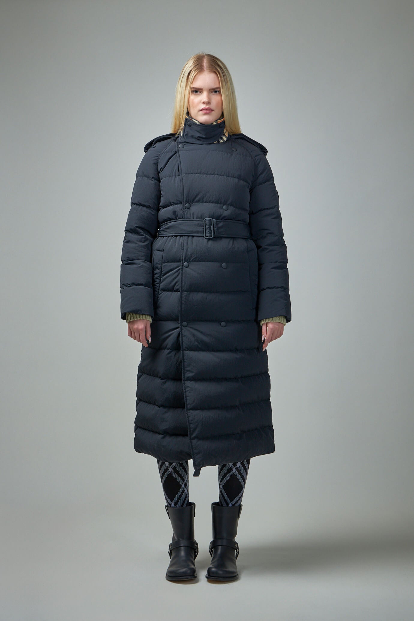 Long Nylon Puffer Coat