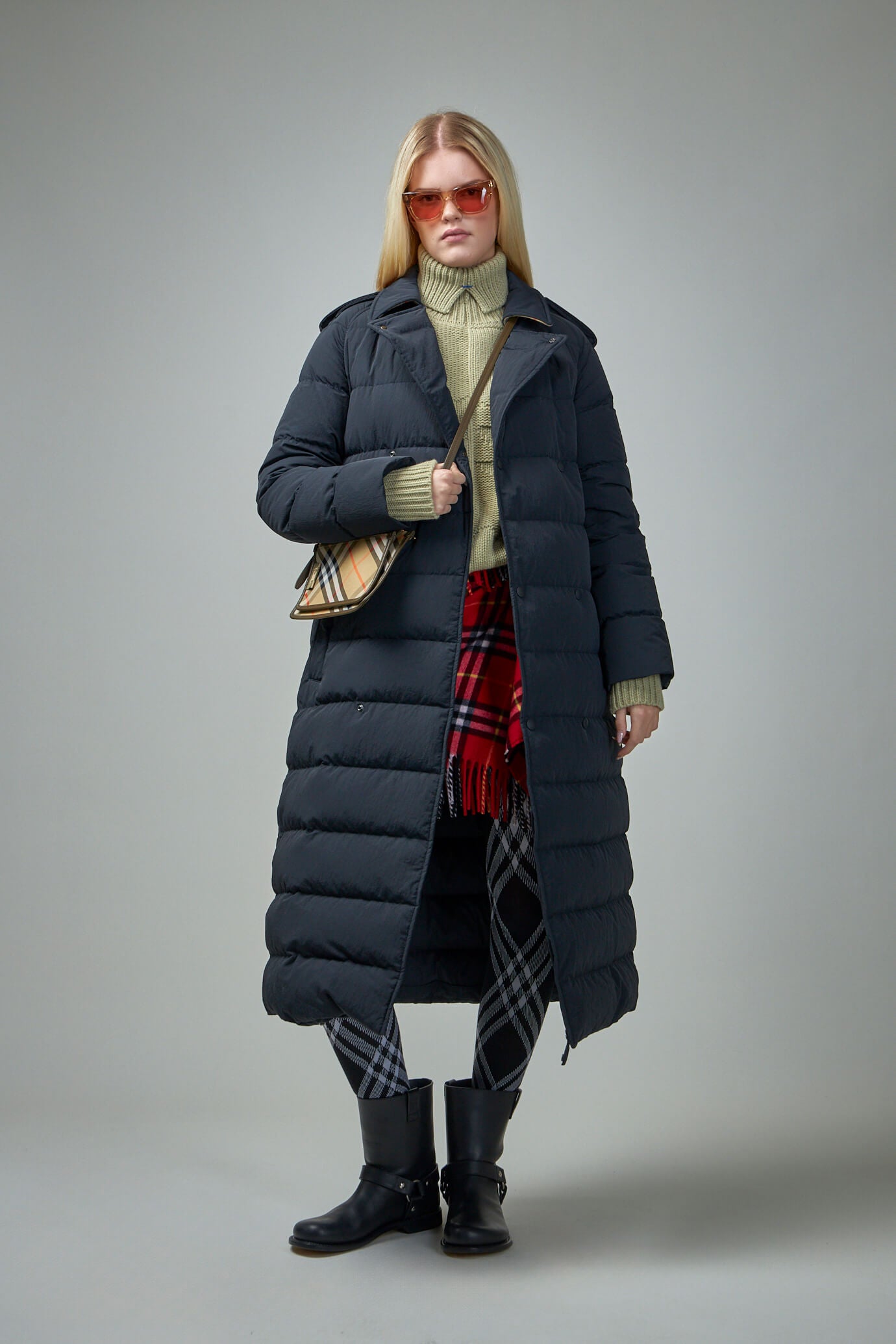 Long Nylon Puffer Coat