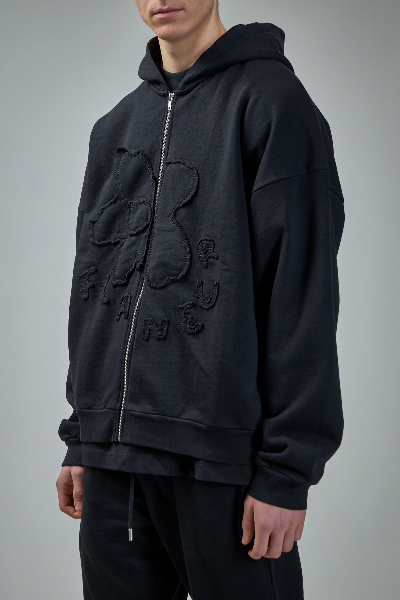 Blossom Patches Zip-Up Hoodie