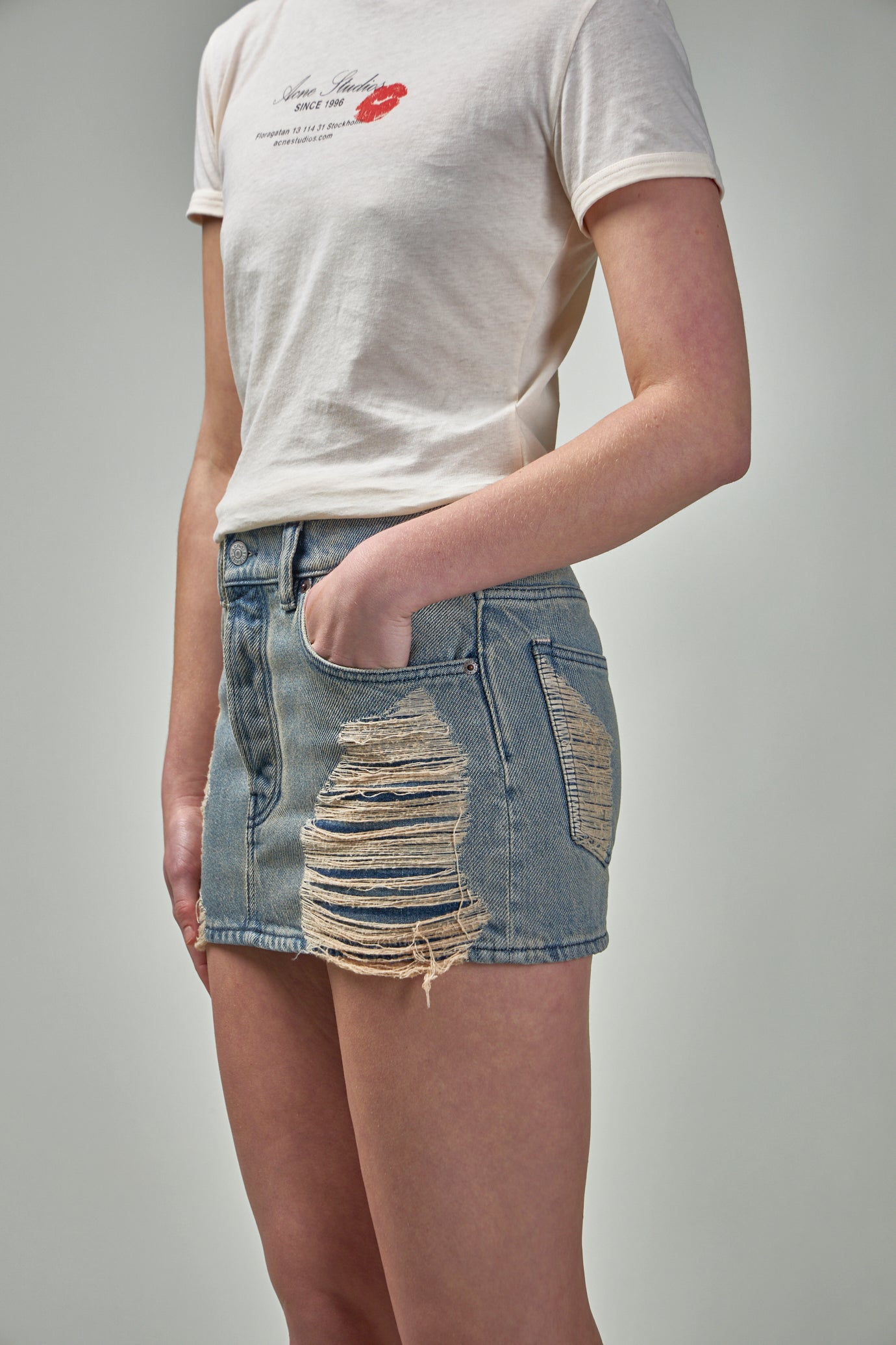 Distressed Skirt