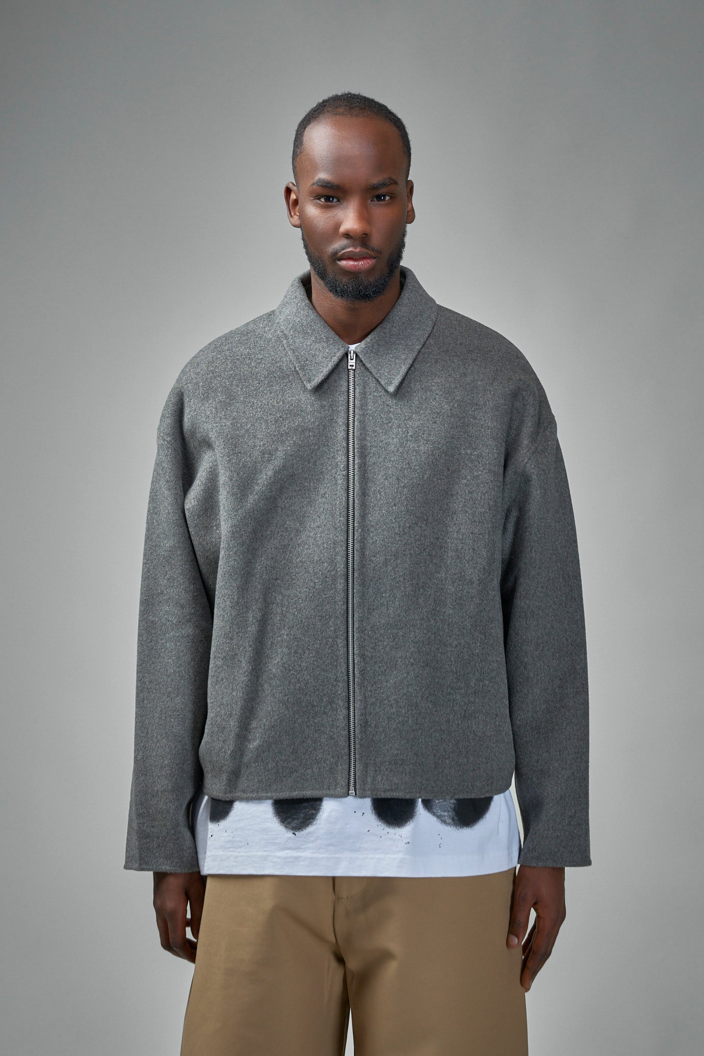 Wool Zipper Jacket
