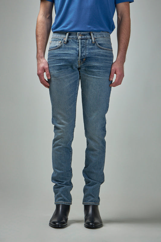 Blue Denim Stretch Slim Fit