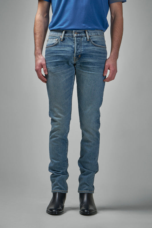 Blue Denim Stretch Slim Fit