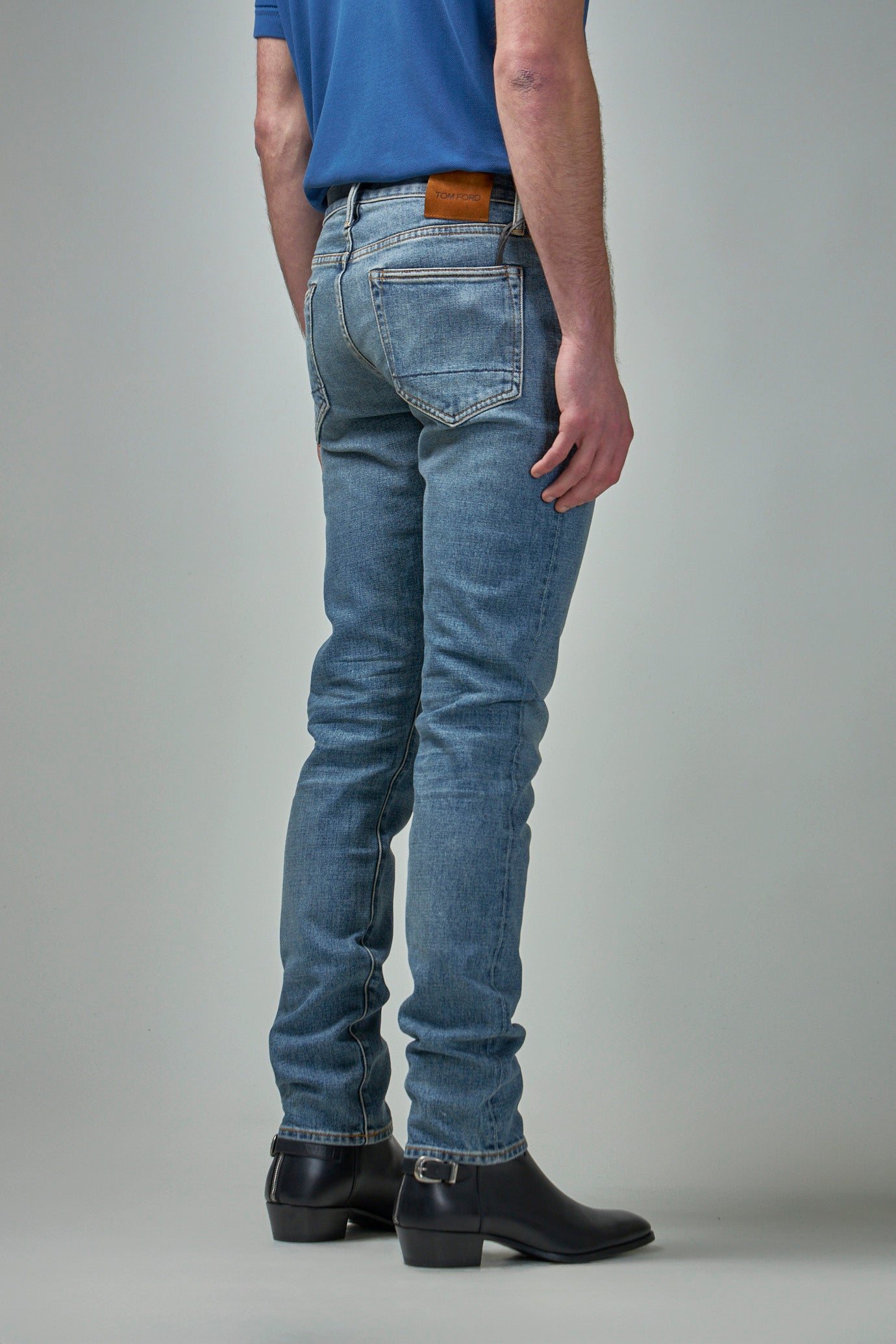 Blue Denim Stretch Slim Fit