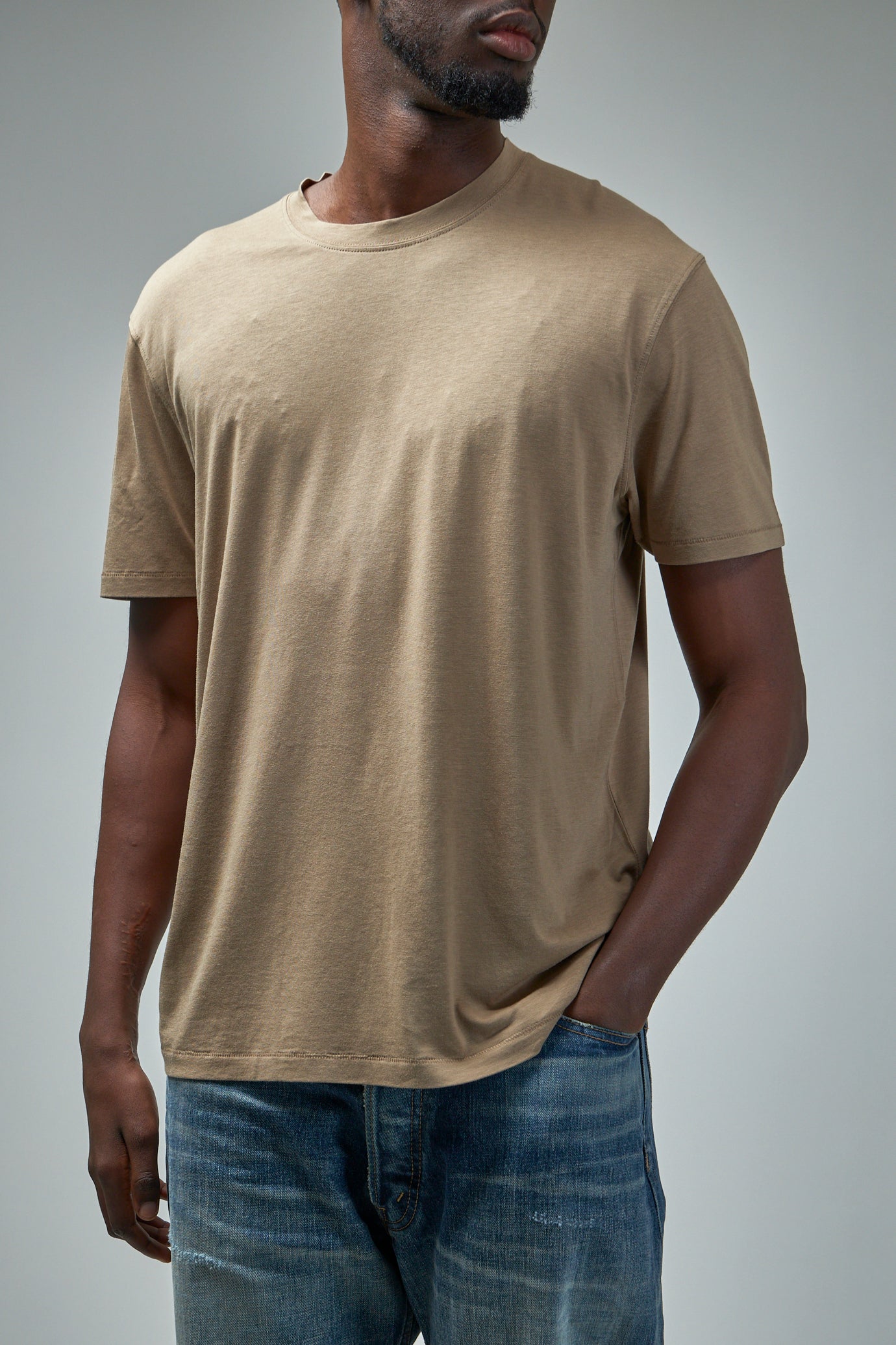 Lyocell Cotton SS Crew Neck