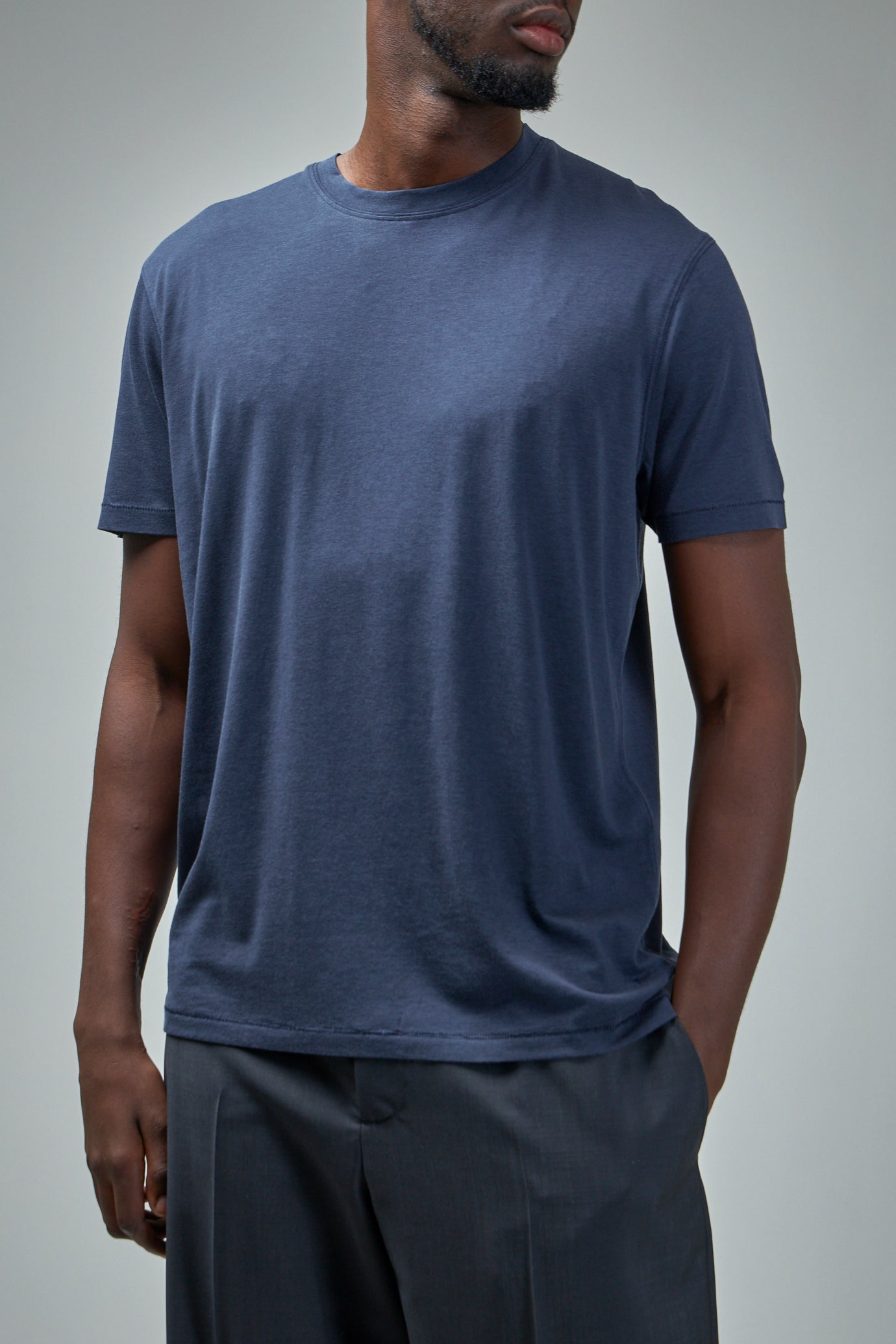 Lyocell Cotton SS Crew Neck