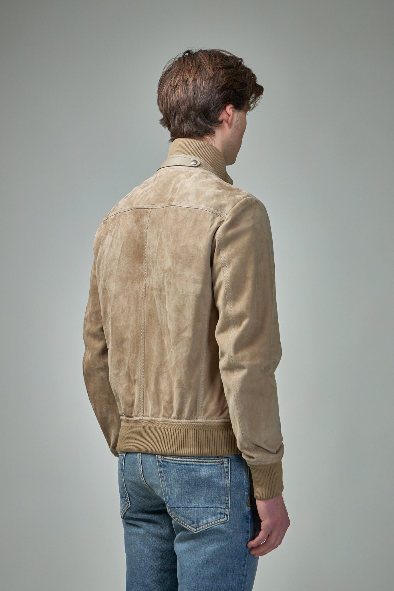 Suede Chest Pocket Bomber