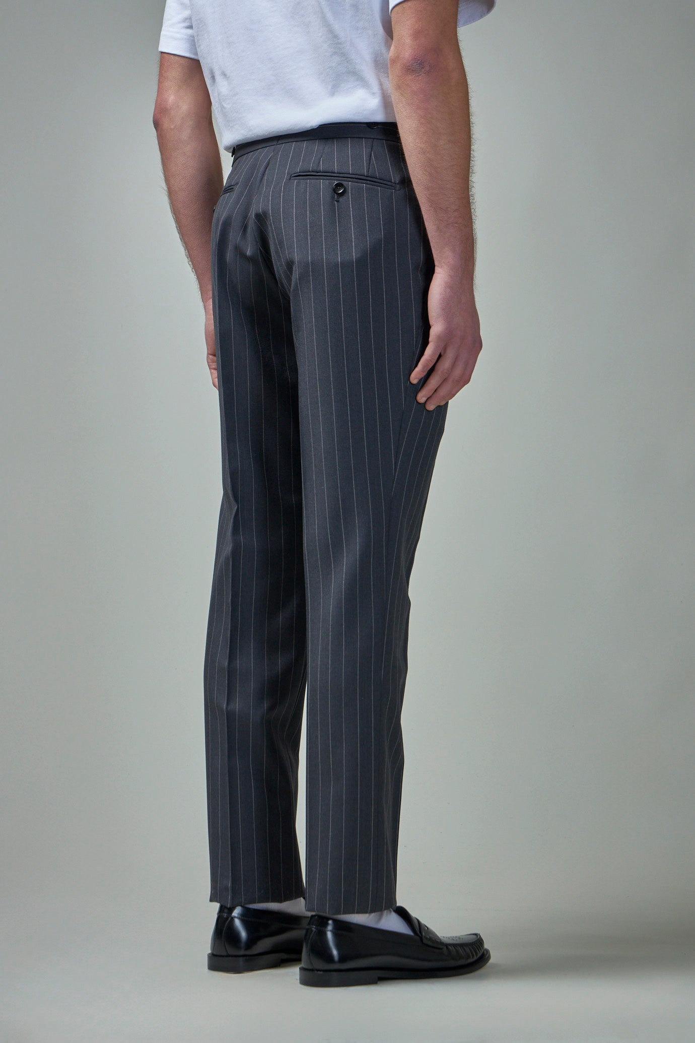 Sharp Stripe Dyllan Trouser Side Adjuster Slant Pocket