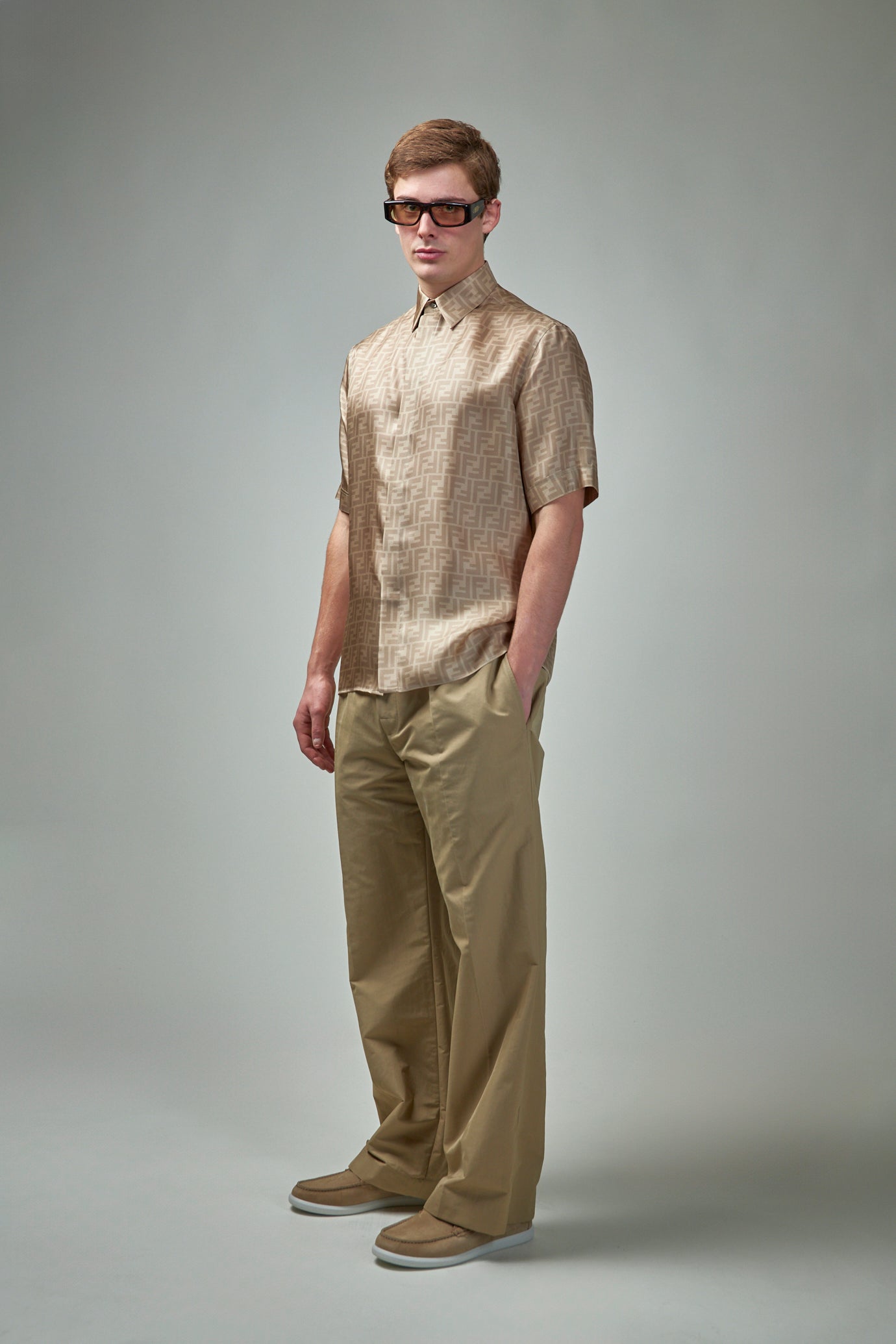 FF Short Sleeve Silk Shirt