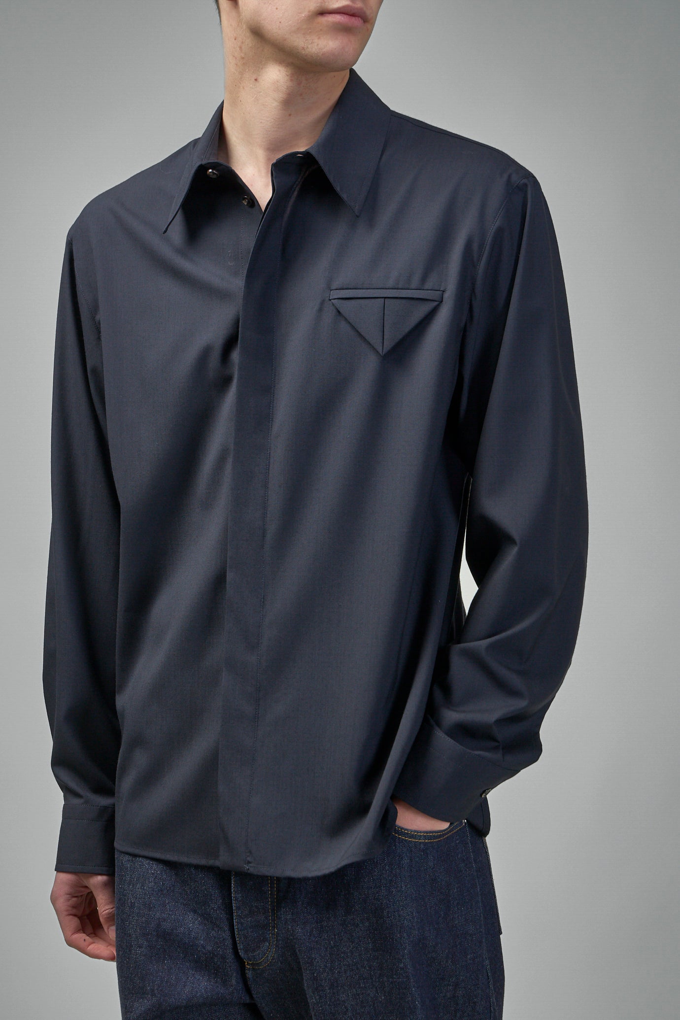 703578 V4XP0 Hemd Fine Wool 4246 nachtblau