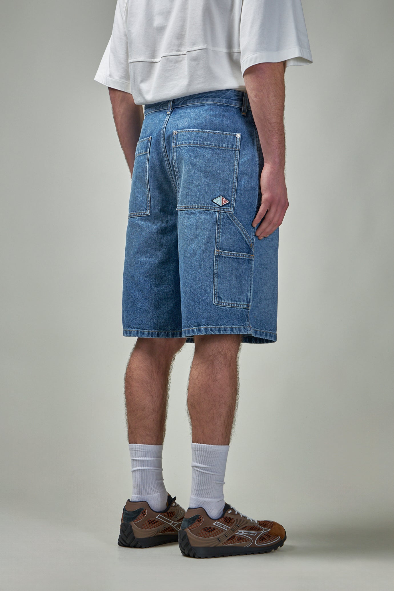 Vintage Indigo Cargo Denim Shorts