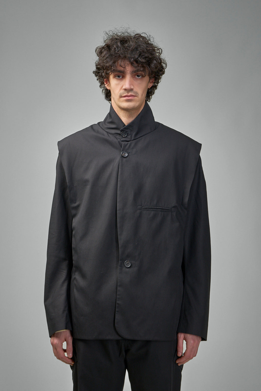 KKSS25J02-39 Navin K-Dart Blazer Baumwollgewebe schwarz Zobel