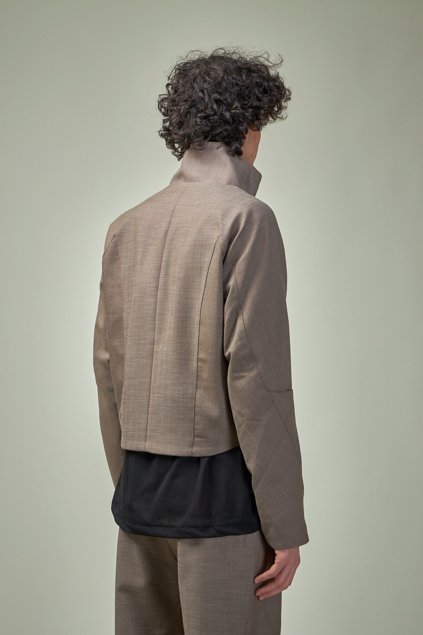 Zafar Cropped Jacket Herringbone Wool